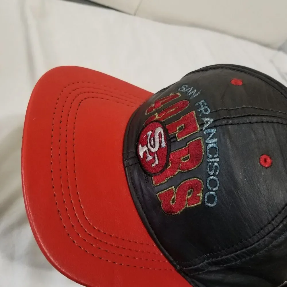 Vintage San Fransisco‎ 49ers Hat Snapback leather type NFL logo cap